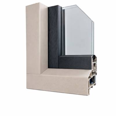 Kunststof kozijn demohoek type Solid met rechte hoekverbinding HVL