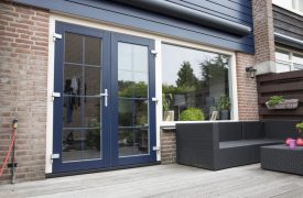 Kunststof tuindeuren dubbel openslaande deuren met roedeverdeling in Nieuwegein