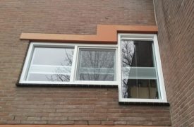 kunststof kozijn op verdieping in een aparte vorm te Nieuwegein